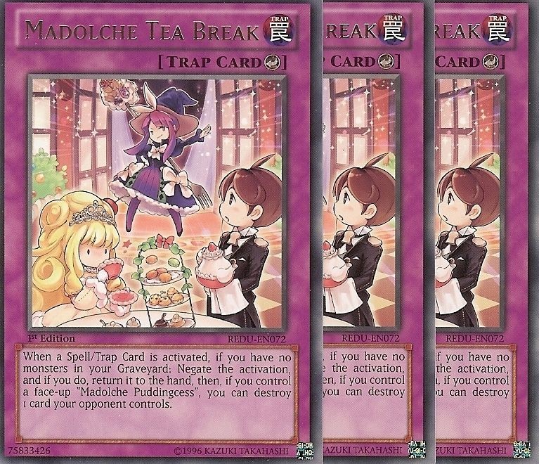 YU GI OH RARE CARDS MADOLCHE TEA BREAK   REDU EN072   1st EDITION