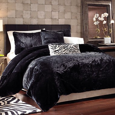 Black Panther Faux Fur KING DUVET 3pc Set   Animal   NEW