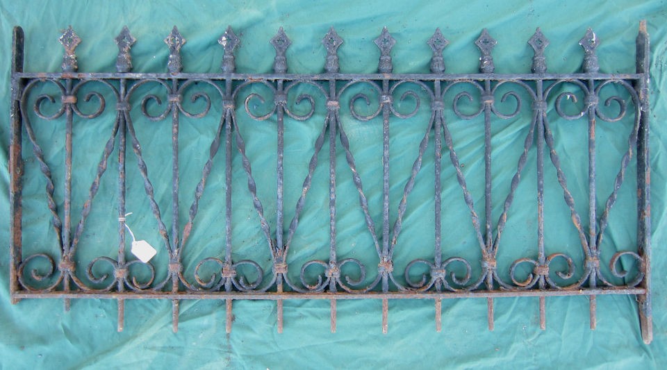 ANTIQUE WROUGHT IRON WINDOW GATE 49.25 ~ HEADBOARD ~ ARCHITECTURAL 