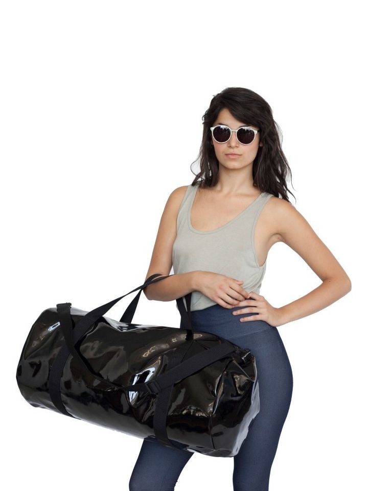 XL AMERICAN APPAREL SHINY VINYL WEEKENDER CARRY HOLDALL WEEKEND BAG