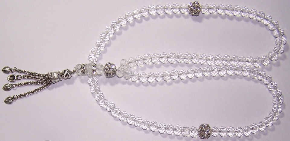 99 Crystal Islamic Prayer Worry Beads Tasbeeh Tasbih Misbaha Muslim 