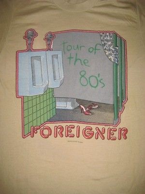 1979 FOREIGNER TOUR OF THE 80S VINTAGE CONCERT TOUR T SHIRT L TEE 