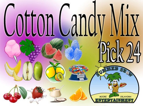 24 COTTON CANDY FLAVOR mix w/ SUGAR FLAVORING