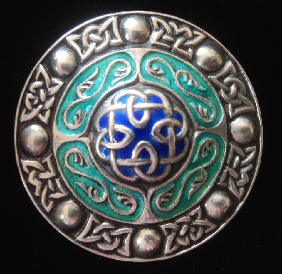   & Enamel Iona Shield Brooch 1947   Darby & Son / Alexander Ritchie