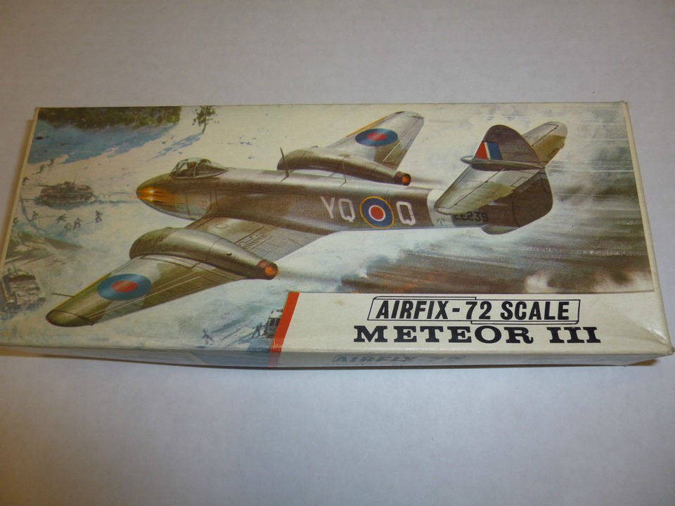 Airplane Model Kit Meteor III by Airfix 1/72 Scale New unbuilt in box