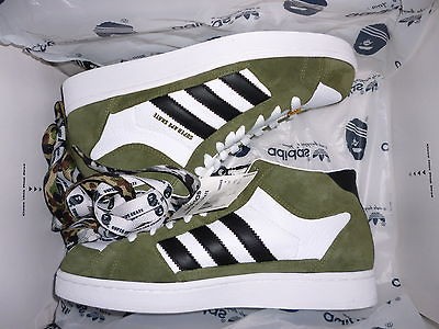 adidas x bape sk8 SUPER APE SKATE olive/white US6.5 Ladies