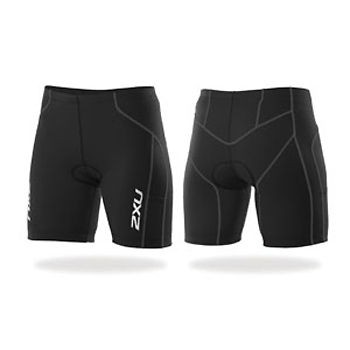 Ladies 2XU Endurance Tri Short + Pockets WT1386blkblk Duathlon 