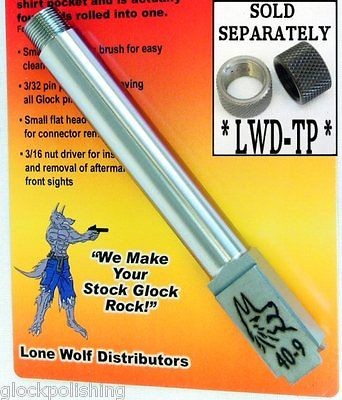 Glock 22 to 9mm Conversion Threaded Barrel 1/2x28 threads LWD 229TH