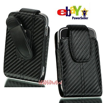 for HTC EVO 4G / EVO 3D CARBON FIBER LEATHER CASE ROTATE BELT CLIP 