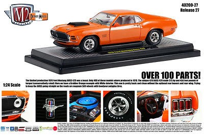 M2 MACHINES 124 SCALE GRABBER ORANGE 1970 FORD MUSTANG BOSS 429