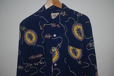 VINTAGE ORIGINAL 40s KAHANAMOKU HAWAIIAN SHIRTS, RARE NEAR MINT 