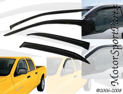 Windows Visor Sun Guard 4pc Deflector 2004 2006 2007 2008 2009 Dodge 