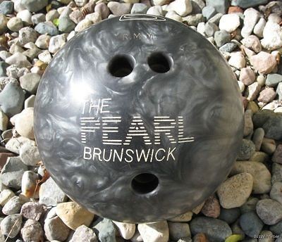 Vintage Brunswick Gray The Pearl Bowling Ball ~ 15 pounds