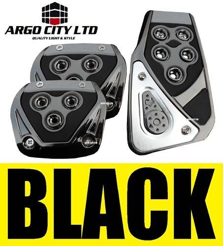 CHROME BLACK CAR FOOT PEDALS AUDI A2 A3 A4 A5 A6 A8 S3