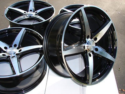 17 Black Effect Wheels Rims 5 lugs Audi TT Sebring Scion TC Camry 