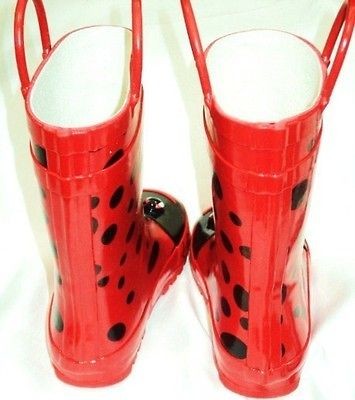 Baby Girl Red Rain Boots / Sz 7,8,9,10,11,12​,13/ Toddler Girl Rain 