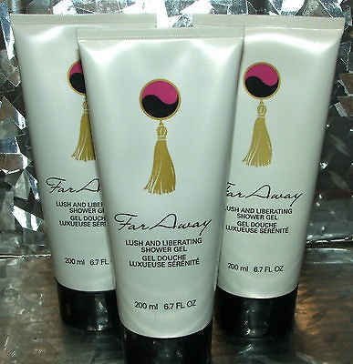 Lot of 3 Avon Far Away lush and liberating Shower Gel, 6.7oz, NEW