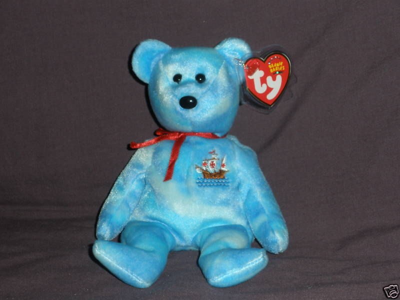 2004 Ty Beanie Baby Santa Marie Bear Born Oct. 12, 2004