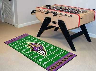 Baltimore Ravens NFL 29 x 72 Football Field Runner Area Rug Floor 