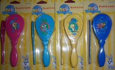   BRUSH & COMB SET, Tweety, Bugs Bunny, Taz, Baby Shower, Diaper Cake