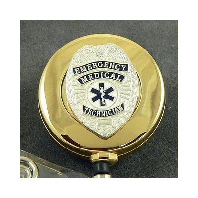 EMT Medical Technician Rescue Retractable ID Holder Badge Reel