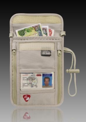 Lewis N Clark RFID Blocking Neck Stash Passport Money Holder