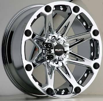 18X9 BALLISTIC WHEELS 814 JESTER 5X150 ET12 CHROME (4) NEW RIMS