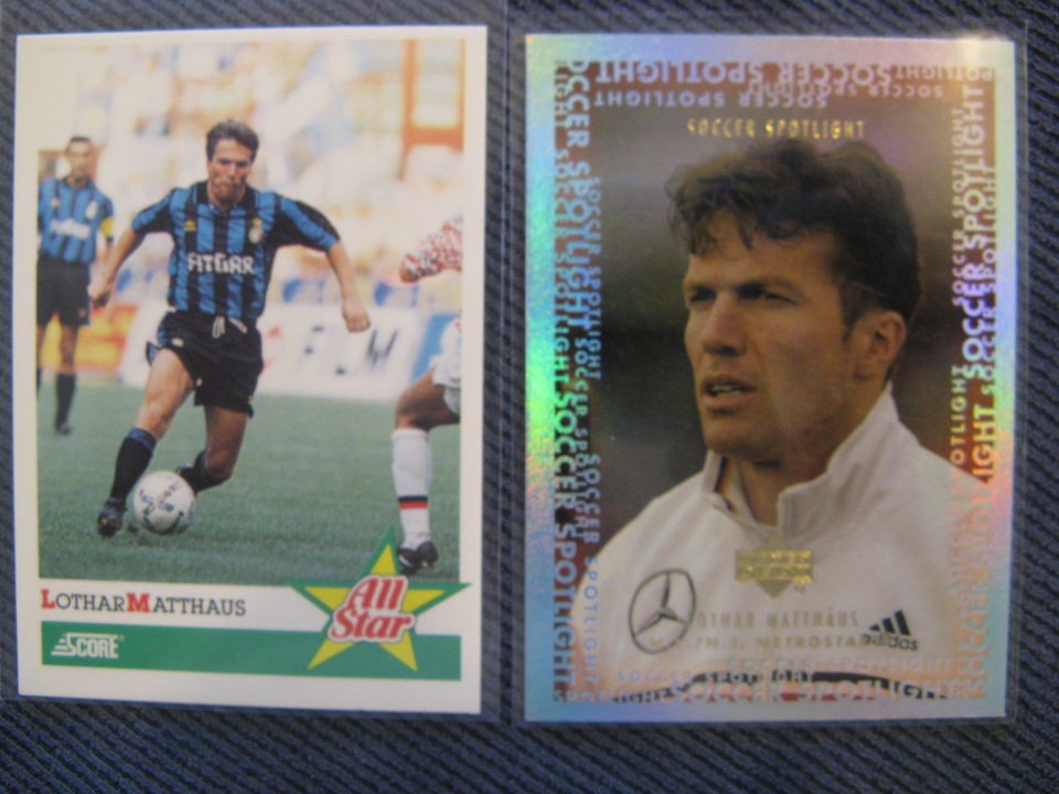 LOTHAR MATTHAUS SOCCE​R CARDS  GERMANY**FC BAYERN**INTER LOT OF 2