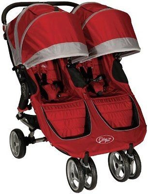 New in Box 2012 Baby Jogger City Mini Double Crimson / Gray