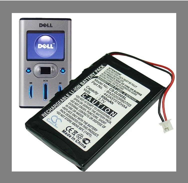 Battery for  Dell Jukebox DJ 5Gb HVD3T 950mAh