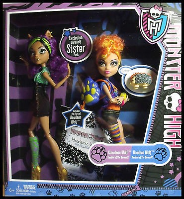 MONSTER HIGH* WEREWOLF SISTER PACK Clawdeen Wolf & Howleen Wolf