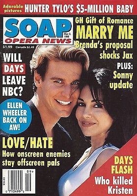 General Hospitals Ingo Rademacher, Vanessa Marcil, Mar. 3, 1998 Soap 