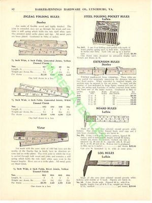 1917 Stanley Victor Lufkin Folding Rule Catalog Ad