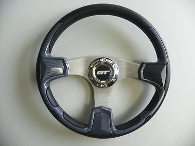 EZ GO, POLARIS,TOMBERLIN,GEM, GOLF CART GT CARBON FIBER STEERING WHEEL 