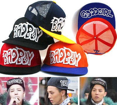   Boy Good Girl Mesh Back Baseball Cap Trucker Hat Summer Kpop Big Bang