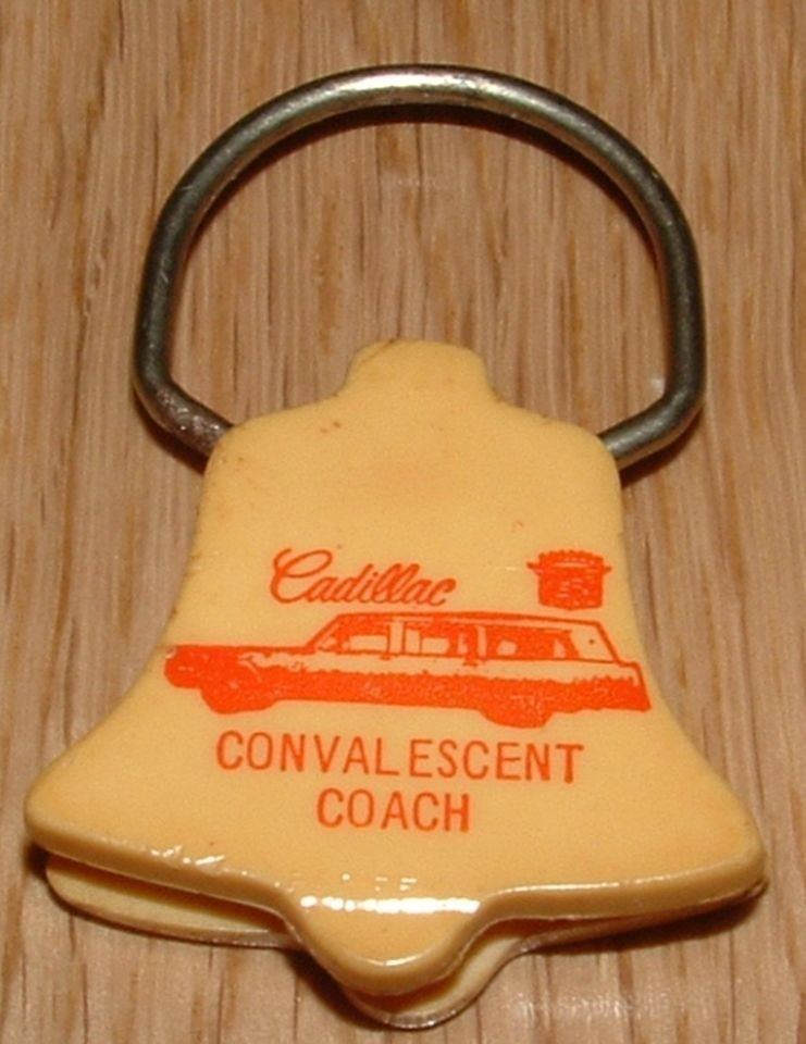 Vintage 1960/70s Cadillac Hearse/Ambulance Convalescent Coach Key Ring 