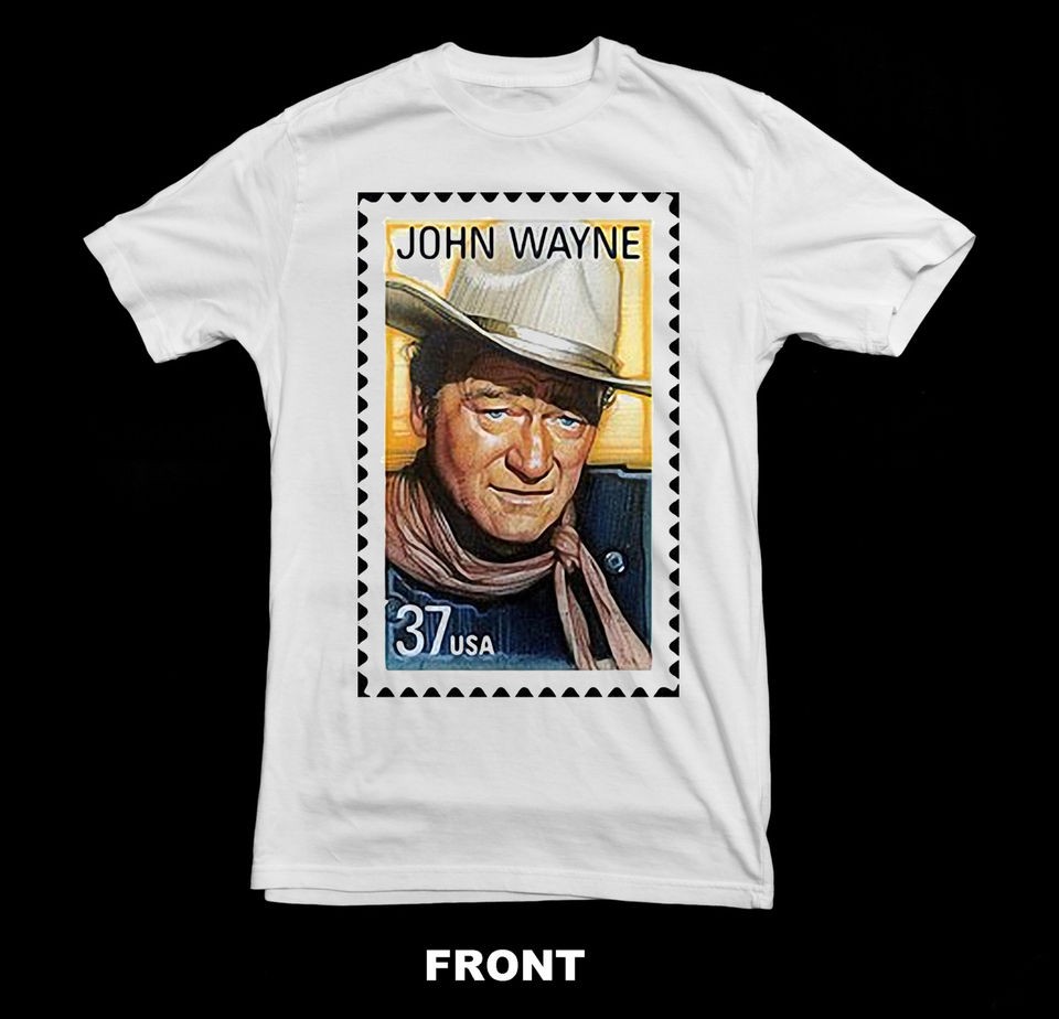 JOHN WAYNE (THE DUKE) COMMEMORATIVE STAMP T SHIRT ~NEW~ ALL SIZES