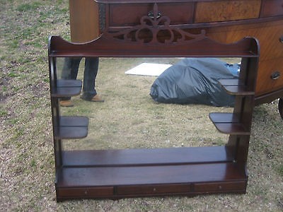 GORGEOUS ANTIQUE 1940S SHADOW BOX MIRROR DISPLAY