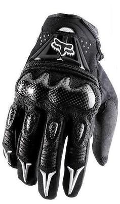 Fox Bomber Cycling MTB MX Gloves Solid black all sizes