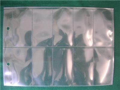 50 PLASTIC CIGARETTE CARD BINDER SLEEVES   10 POCKET