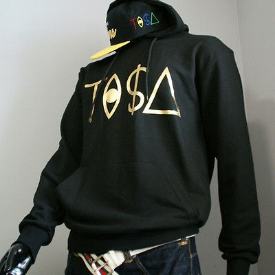 NEW TISA TI$A GOLD LOGO HOODIE (BLACK)