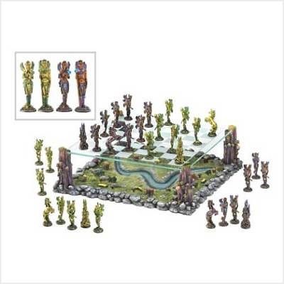 FAIRY DELUXE CHESS SET wicca altar pagan FAIRY FAE