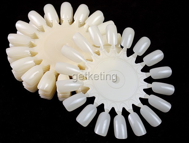   False Nail Art Display Gel Tips Practice DIY Tool Wheel Board GE437