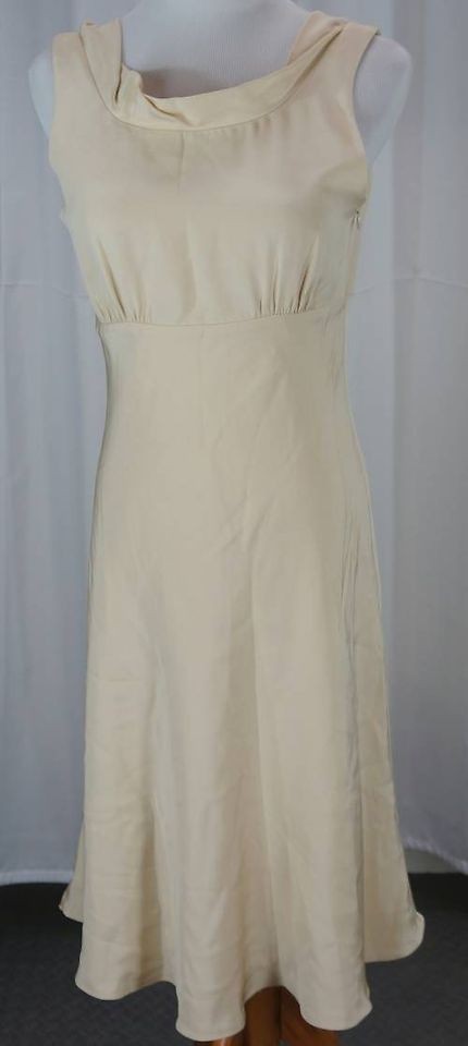 CREW Size 6 HOPE Silk Tricotine Dress Champagne