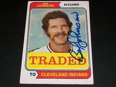 Indians Bob Johnson Auto Signed 1974 Topps #269T JSA C