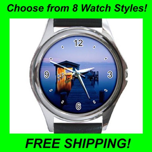 Quiet Ocean Getaway Scenery   Leather & Metal Watches  CC1854