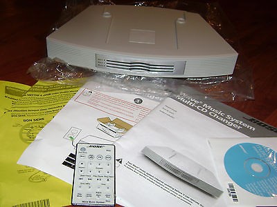 NEW BOSE WAVE MUSIC SYSTEM MULTI CD CHANGER with REMOTE & CD & MANUAL