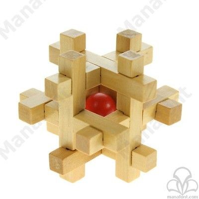 Red Ball Wooden Mind Teaser   Brand New   Fast Shipping & 14 Day 