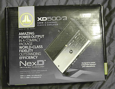 JL Audio XD500/3 XD Series 500 Watts RMS 3 Channel Amp Class D Car 