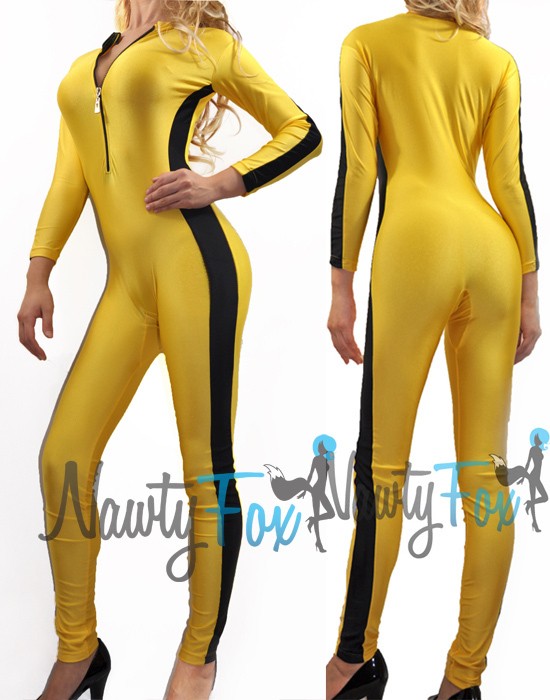   Kill Bill Bruce Lee Game of Death Jumpsuit,Bodysuit, Unitard Costume M